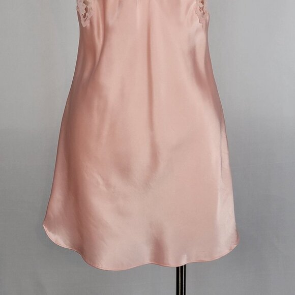 Vintage Victorias Secret Chemise Slip Dress Small Babydoll Pink Coquette Y2K 90s - Picture 9 of 12
